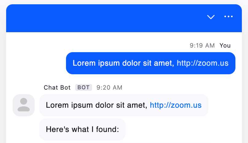 Image of a chat screen with a blue header bar, with no logo or text.