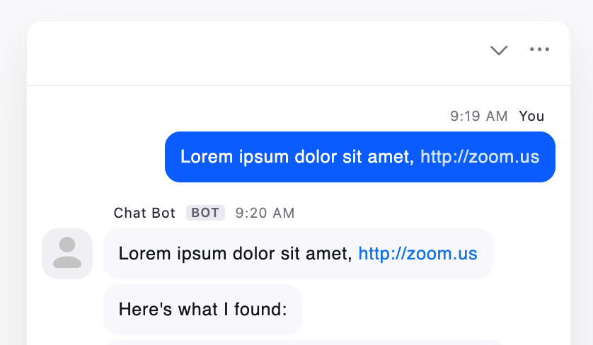 Image of a chat screen with nothing in the header bar.